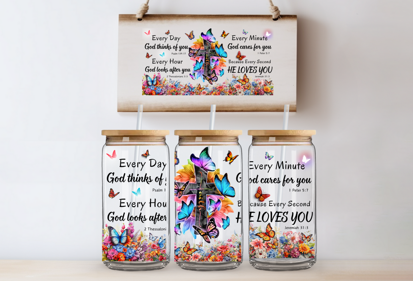 Faith glass cup
