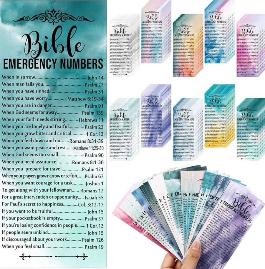 Bible Emergency Number Bookmarks